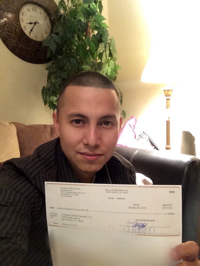 Real Estate Marlon Houston- Mentee of mine Juan Pizarra closes his first deal of the year for $7,000!
