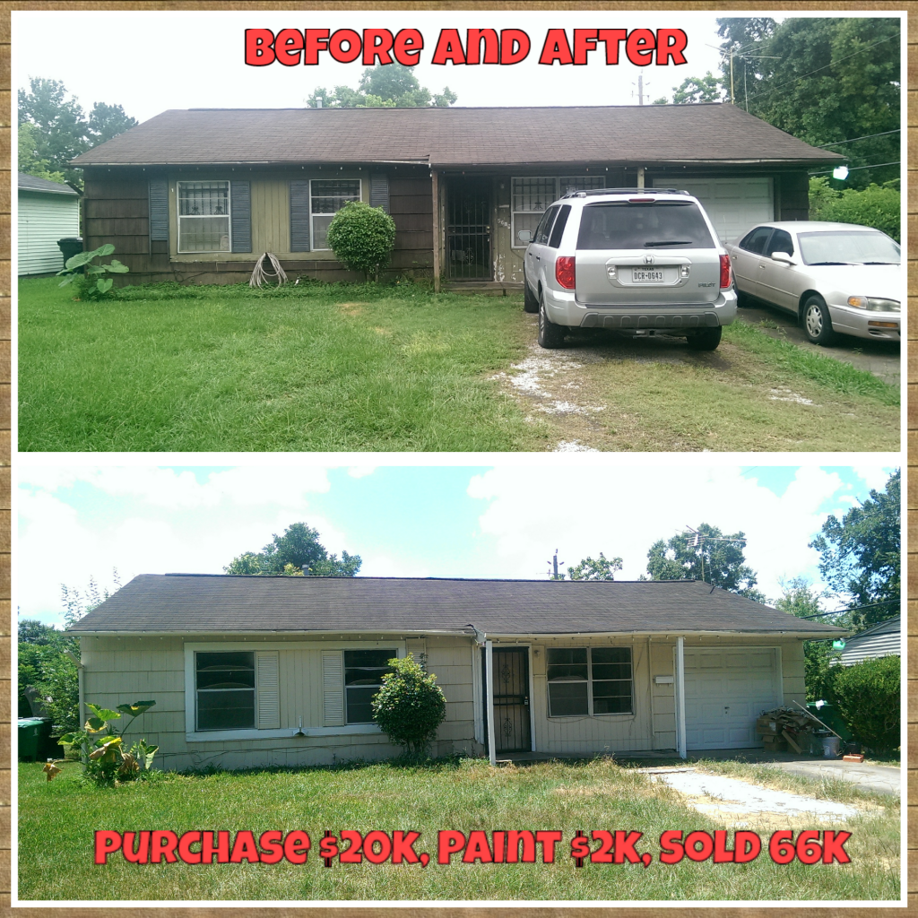 This property was a quick fix and sale! After painting the inside and outside, this property was sold through owner finance and will be producing monthly cash flow for the next 10 years. 
