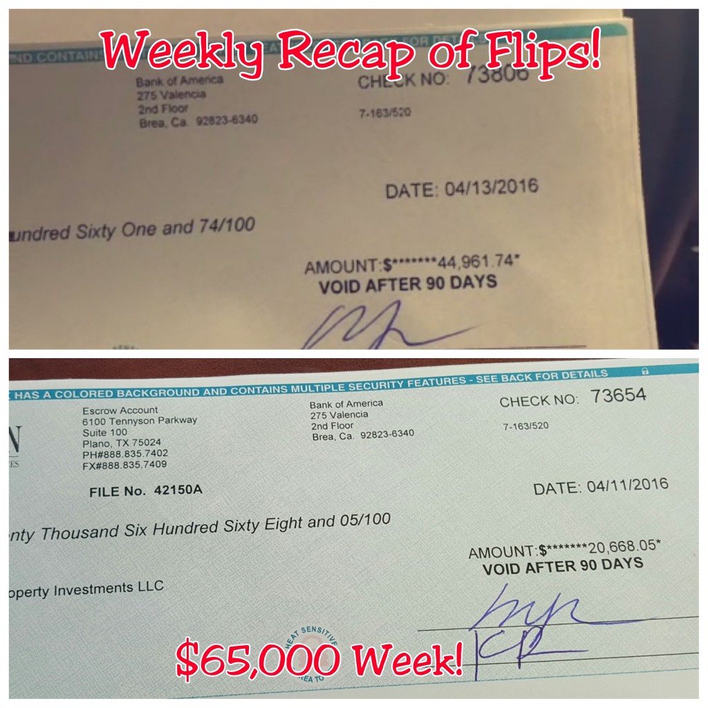 A few flips done this week... on track for my company's biggest month!